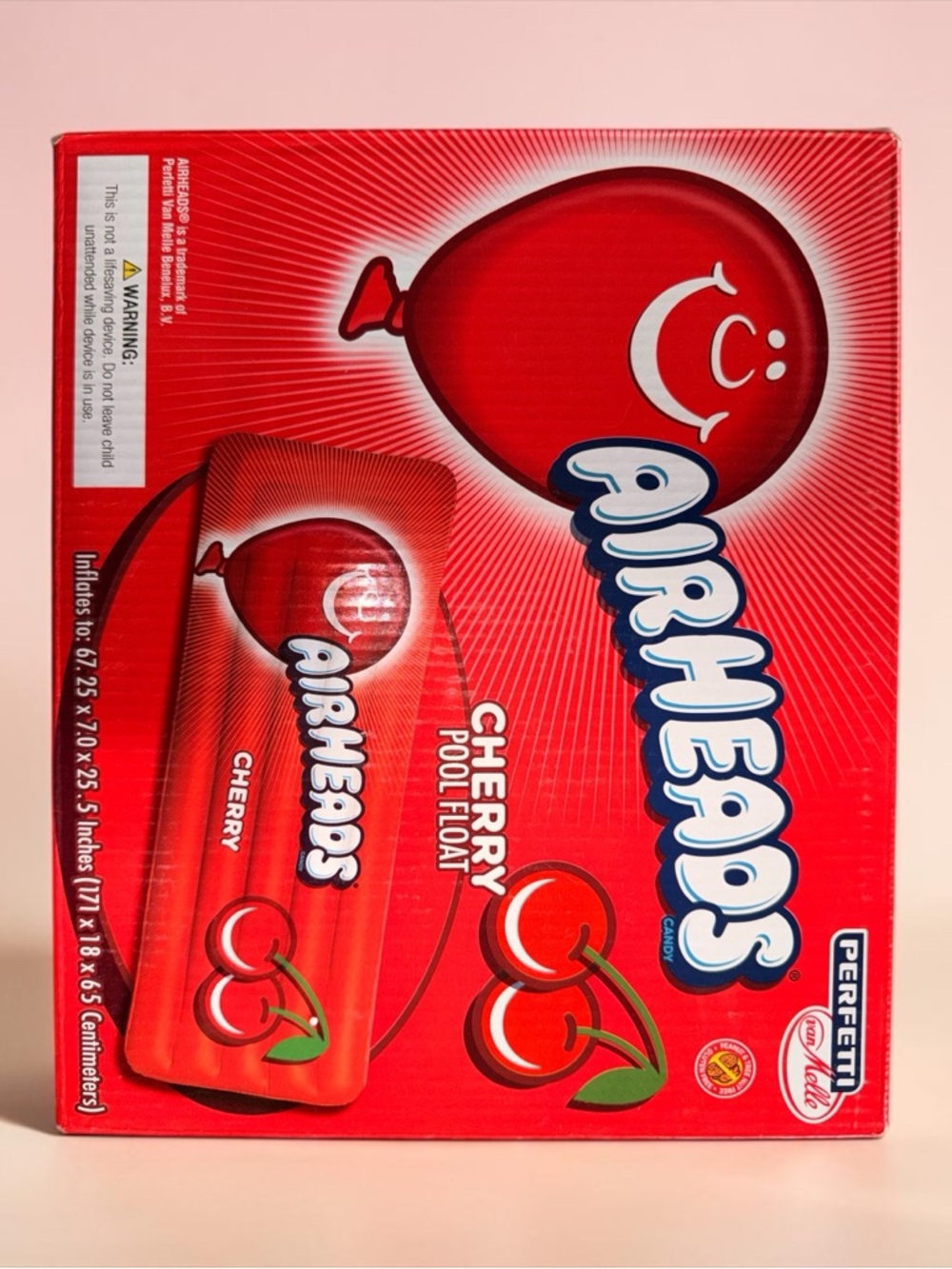 Airheads Cherry Pool Float Candy Inflatable Lounge NIB Summer Fun